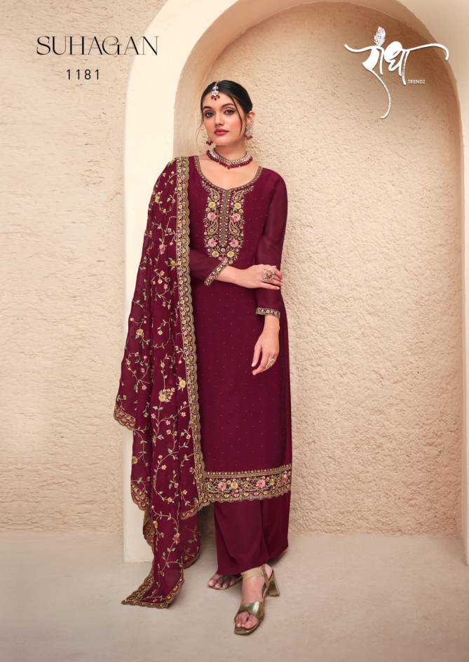 Suhagan By Radha 1181 To 1184 Wholesale Georgette Suit In Delhi
